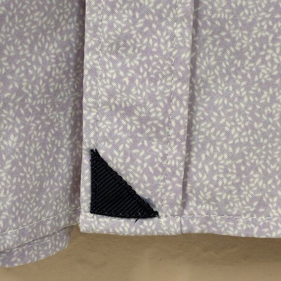 Untuckit Fortia Shirt Mens XXXL 3XL Purple White Button Up Camp Commuter Stretch - Picture 7 of 9